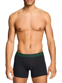 Lot de 2 boxers en coton verts pourvus de ceintures élastiquées