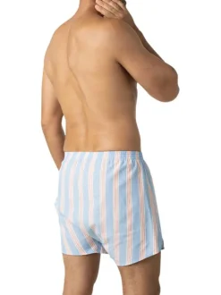 Lot de 2 boxers longs en coton multicolores unis avec une taille élastiquée