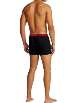 Lot de 3 Boxers longs en coton régénératif nuit unis à taille élastiquée