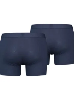 Lot de 2 Boxers marine en coton biologique et avec une ceinture élastiquée
