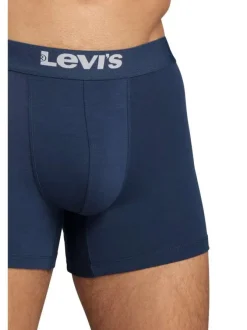 Lot de 2 Boxers marine en coton biologique et avec une ceinture élastiquée