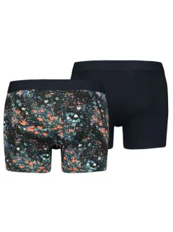 lot de 2 boxers marine pour homme à motif moucheté en coton