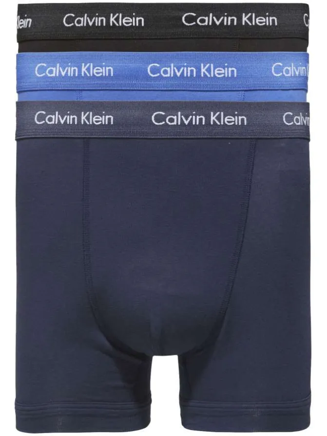 Lot de 3 boxers multicolores en coton avec tailles élastiquées