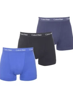 Lot de 3 boxers multicolores en coton avec tailles élastiquées