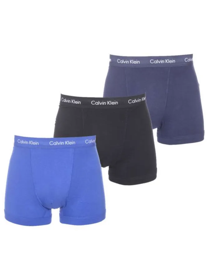 Lot de 3 boxers multicolores en coton avec tailles élastiquées