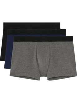 Lot de 3 boxers multicolores en coton à coupe classique avec logos noirs