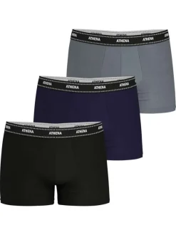 Lot de 3 boxers multicolores en coton pourvus du logo de la marque