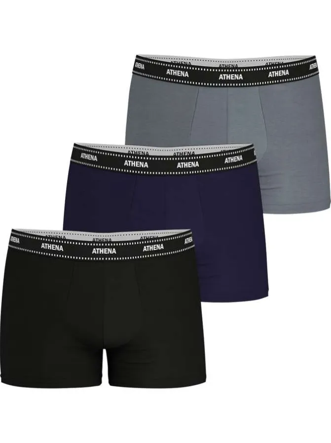 Lot de 3 boxers multicolores en coton pourvus du logo de la marque