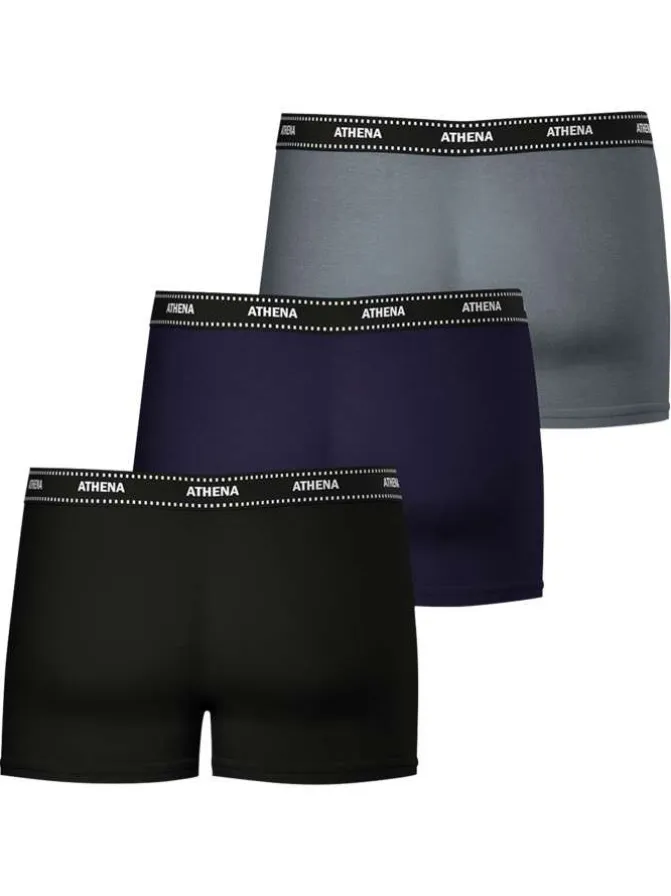Lot de 3 boxers multicolores en coton pourvus du logo de la marque