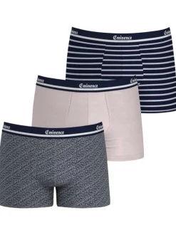 Lot de 3 boxers multicolores imprimés avec une coupe fermée