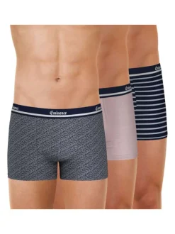 Lot de 3 boxers multicolores imprimés avec une coupe fermée