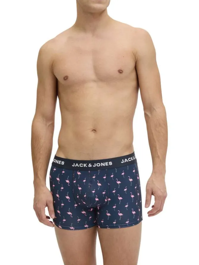 Lot de 3 boxers multicolores imprimés pourvus du nom de la marque