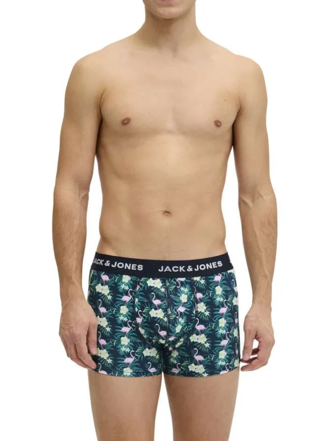 Lot de 3 boxers multicolores imprimés pourvus du nom de la marque