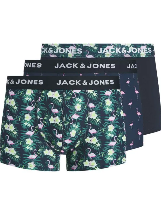 Lot de 3 boxers multicolores imprimés pourvus du nom de la marque