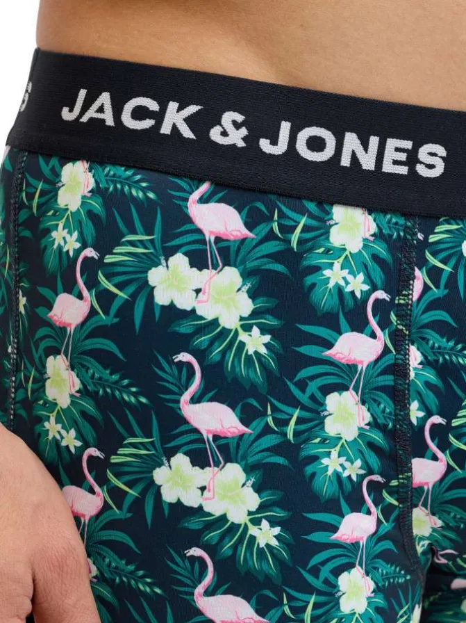 Lot de 3 boxers multicolores imprimés pourvus du nom de la marque