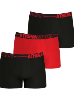 Lot de 3 boxers multicolores unis avec une coupe fermée et taille élastiquée