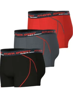 Lot de 3 boxers multicolores unis avec une taille élastiquée