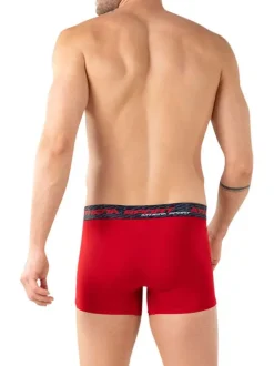 Lot de 3 boxers multicolores unis avec une taille élastiquée