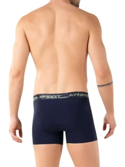 Lot de 3 boxers multicolores unis pourvus d'une taille élastiquée
