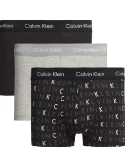 Lot de 3 Boxers noirs avec inscriptions Calvin Klein pour homme en coton