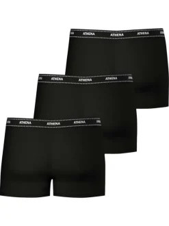 Lot de 3 boxers noirs en coton pourvus du logo de la marque