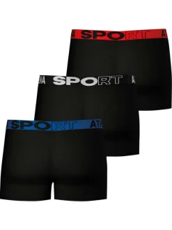 Lot de 3 boxers noirs en coton pourvus du logo de la marque