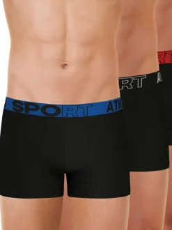 Lot de 3 boxers noirs en coton pourvus du logo de la marque