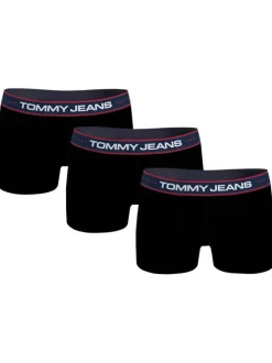 Lot de 3 Boxers noirs unis avec une coupe fermée et bande élastiquée logotypée