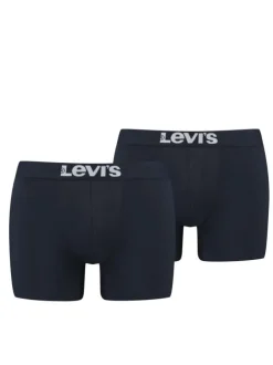 Lot de 2 boxers noirs unis et à bande élastiquée brodée à la taille