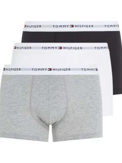 Lot de 3 Boxers trunks en coton biologique mélangé multicolores unis