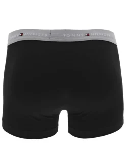 Lot de 3 Boxers trunks en coton biologique mélangé noirs unis