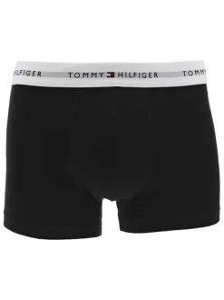 Lot de 3 Boxers trunks en coton biologique mélangé noirs unis