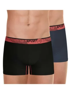 Lot de 2 boxers unis avec une coupe fermée et ceinture élastiquée