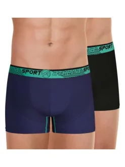 Lot de 2 boxers unis avec une coupe fermée et ceinture élastiquée