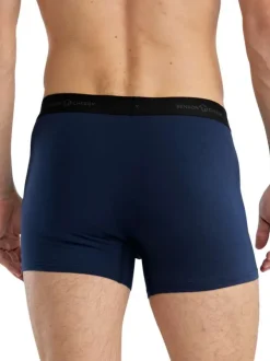 Lot de deux boxers classiques en coton multicolores unis pourvu d'une coupe slim