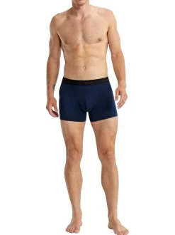 Lot de deux boxers classiques en coton multicolores unis pourvu d'une coupe slim