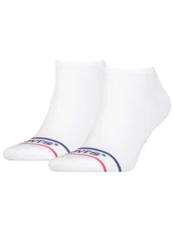 Lot de 2 paires de chaussettes basses blanc en coton mélangé unies