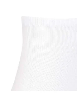 Lot de 2 paires de chaussettes basses blanc en coton mélangé unies