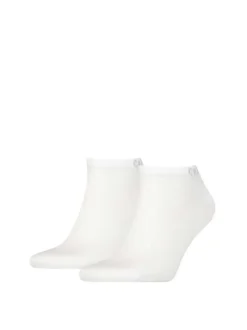 Lot de 2 paires de chaussettes basses blanches en coton uni