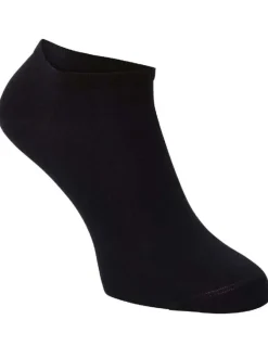 Lot de 2 paires de chaussettes basses en coton mélangé marine unies coupe courte