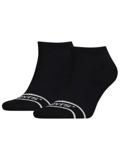 Lot de 2 paires de chaussettes basses en coton mélangé noires unies