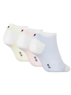 Lot de 3 paires de chaussettes basses multicolores pastel unies