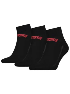 Lot de 3 paires de chaussettes Basses noires en coton mélangé unies