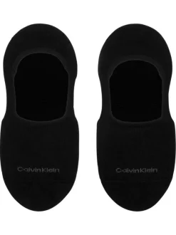 Lot de 2 paires de chaussettes basses noires unies avec marque blanche