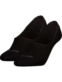 Lot de 2 paires de chaussettes basses noires unies avec marque blanche