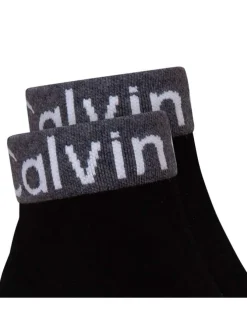 Lot de 2 paires de chaussettes basses noires unies avec une coupe quarter