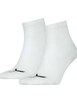 Lot de 2 paires de chaussettes coton mélangé blanches unies avec coeur arrière