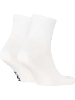 Lot de 2 paires de chaussettes en coton mélangé blanches ornées de fruits