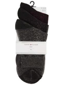 Lot de 3 paires de chaussettes fantaisie en voile noir coupe mi-haute
