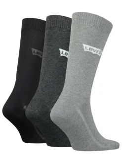 Lot de 3 paires de chaussettes fines divers gris, coupe haute en coton mélangé
